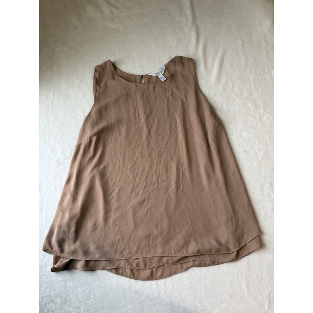 Addition Elle Montreal 1980 Women's Size 1X Layered Beige Tank Top